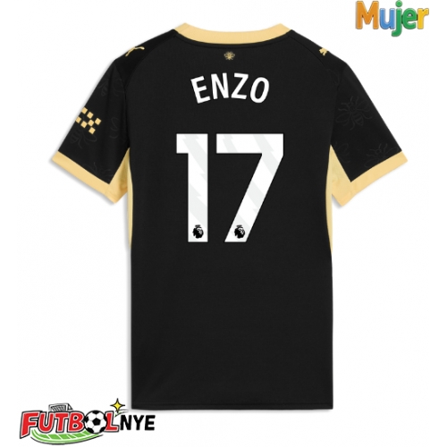 Camiseta Manchester City Enzo Fernandez #17 Visitante Equipación para mujer 2026-27 manga corta